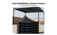 Heat Insulation Heavy Duty Sun Shade Net Tear Resistant Sun Shade Cloth Breathable Black Mesh Sunblock Tarp Reinforced Edges for Gardeners, Rooftop, Courtyard, Patio, Carport
