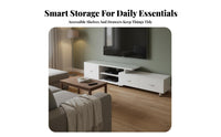 Coffee Table and TV Cabinet Set Small Apartment Friendly Retractable TV Stand and Coffee Table Easy to Clean Glass Surface Room Set for Homeowners