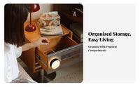 Rolling vinyl trolley Modernist & Design Nightstand Multi-Functional for distant Workers