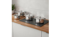 10 Pieces Multi-Diameter Cooking Pot Set Induction Compatible Soup Pot Set with Lids Thickened Body for Kitchen