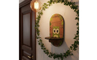 And Patrick's Day Wall Sign Holiday Themed Wooden Owl Shelf Wood Grain Finish