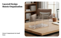 Multi-Compartment Desk organizer Space-Saving Stationery Holder No Assembly Required