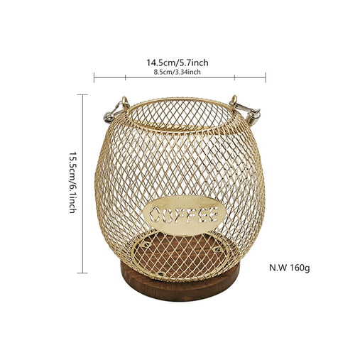 Coffee Capsule Basket Easy Reach Wire Mesh Basket Modern Decor