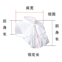 Vintage Court Ruffled Collar Chiffon Shirt Fake Collar - Gothic Cosplay Accessory