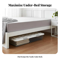Underbed Wheeled Latch Box debrisproof Home Organizer Stackable for Dorm Room