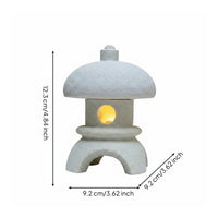 Zen Tabletop Ornament Resin Mini Pavilion Model Matte for Home Display
