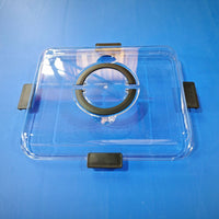 Lidded Bamboo Meat and Cheese Board Easy to Carry Reversible Compartment Food Platter Handled Portable Serving Tray