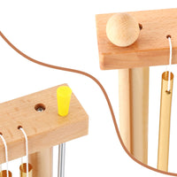 CALLOWAY 20-Note Wind Chime with Wooden Frame, Gold and Silver Tones, Percussion Instrument