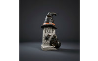 Gothic Tombstone with Witch Hat | Spooky, Tombstone Decoration, for Mantel