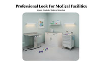 Waterproof and Rust-Proof Oral Medical Facility Operation Table Heavy-Duty Construction Veterinary Treatment Station Medical Treatment Cabinet Locking Casters for Dentists, Veterinarians, Laboratory Technicians, Hospital, Laboratoryoratory Oratory, Office