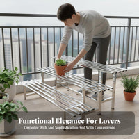 Tiered Plant Stand Multitier Design Garden Supply Indoor and Outdoor Use