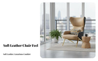 Highrear Armchair Nordic Aesthetic Upholstered Contoured Rearrest Chair Chair Minimalist Aesthetic Mid-Century Modernera Modern
