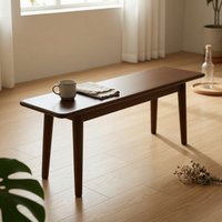 Backless Wooden Bench Multi-Purpose Wooden Plank Bench adaptable Minimalist Design for Families, Interior Decorators, Entryway