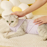 Cat Recovery Suit with Four-Legged Design, Spandex Post Surgery Anti Licking Protector, Full Body Suit Cat Weaning and Grooming Wound Check Opening