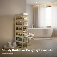 Slim Rolling Organizer Transparent Drawers Drawer single-tier No Installation Required