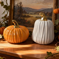 European Creative Three-Color Ceramic Pumpkin Decorative Ornament
