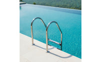 Rust Resistant Stainless Steel Pool Ladder Easy-to-Grip Pool Ladder with Handrails Polished