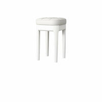 Padded Dressing Seat Sturdy Upholstered Four-Legged Stool Stable Structure
