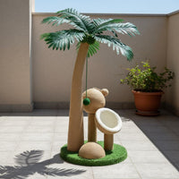 Feline Climbing Structure with Condo Sisal Rope Scratching Pole Multi-Level Pet Furniture for Kittens, Small Cats, Apartments, Living Room