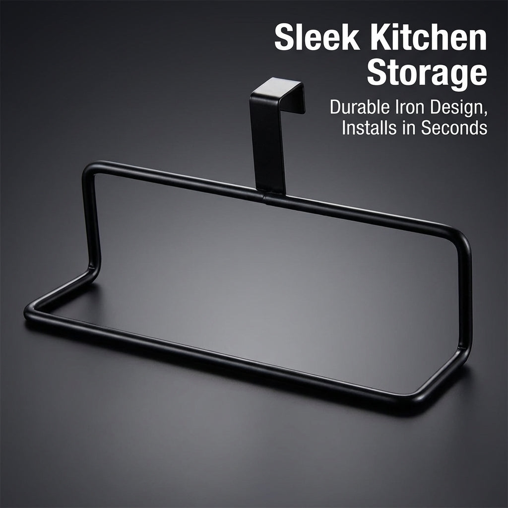 Cabinet and Closet Metal Kitchen Towel Rail for Hanging Cloths, Modern Minimalist Hook and Holder for Students