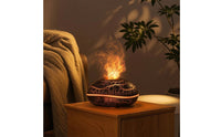 Flame Effect Humidifier Sleek Desktop Humidifier Flame Dispenser Portable Mist Maker Small for Desk, Bedroom