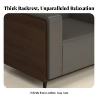 3 Piece Sofa and Table Set Nordic Design & Aesthetic Upholstered Office Sofa Contemporary Look High-Resilience Padding