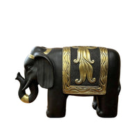 Elephant Figurine with Gold Accents Modern Elephant Figurine Lightweight