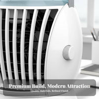 Mini Water Cooling Fan Cools & Humidifies Mini Air Chiller Fan Compact Design USB Electric Air Chiller for Students, Office Workers, Dorm Room