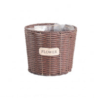 Imitation Rattan Pot Rustic Style Home Decor Long-Lasting for Tabletop