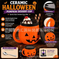 Halloween Pumpkin Dessert Cup Pint Cup Holder