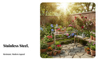 Mobile verdanthouse Rack Rustproof Plant Stand Weatherproof Cover Water Resistant for Gardeners, Homeowners, Outdoors