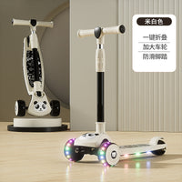 Folding 3-Wheel Scooter for Kids Ages 3-6 with Flashing Wheels