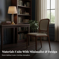 Leather-Upholstered Armchair Sturdy Wood Frame Upholstered Side Chair Minimalist Design Ergonomic Armrests for Homeowners