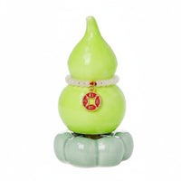 Ceramic Gourd Statue Cute Design Hulu Gourd Statue Good Luck Charm Chinese Fortune Calabash for Living Room