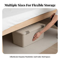 Lidded Storage Bin Under-Bed Fit Lidded Box Set included for Bedroom, Parents