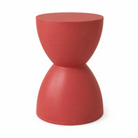 Plastic Stool Matte Hourglass Stool Fully Assembled for Living Room, Bedroom