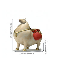 Horse Figurine with Wealth Satchel Brass Horse Figurine Decorative for Office, Entryway, Housewarming