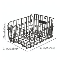 Bike Rear Basket Reflective Foldable Cycle Basket Sturdy for Cyclists, Grocery Shopping