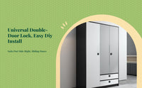 Keyless zinc alloy double door lock