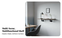 Adhesive Floating Shelf Easy Installation Storage Solution Space-Saving