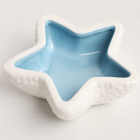 Stylish Cat Bowl, Ceramic Bowl, 11cm, Starfish-shaped, Ceramic Pet Dish, Easy to Clean, For Small Pets