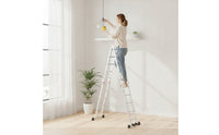 Multi-Purpose Four-Fold Ladder Aluminum Articulated Ladder Foldable Folding for DIYers, Home Maintenance