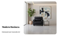 Professional Design 3-Seater Business Sofa Soft-Feel Upholstery Reception Seating Thickly Padded Cushion Commercial Furnishing Long-Lasting Comfort for Visitors, Clients, Office Workers, Waiting Room, Breakroom