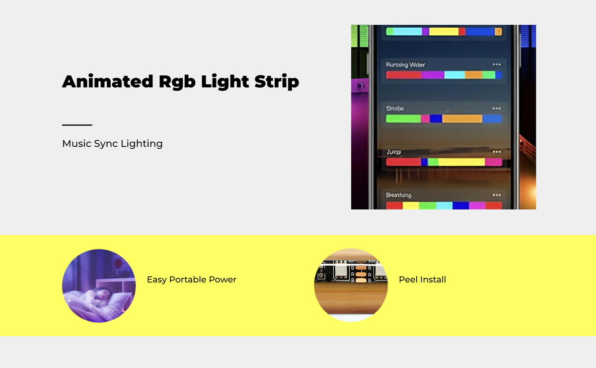 USB RGB LED strip, app control