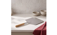 Aluminum Pizza Peel Handheld Pizza Peel with Wooden Handle Flat Serving Board Lightweight for Bakers, Home Cooks