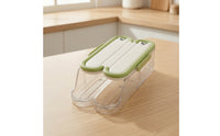 Clear Egg Storage Box with Lid Transparent Egg Storage Container Single-Layer Compact for Fridge