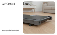 Quiet Operation Compact Walking Machine LED Display Portable Walking Treadmill Shock Absorption Foldable Electric Treadmill High Weight Capacity for Beginners, Apartment