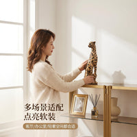 现代简约创意艺术豹子摆件样板间售楼处客厅桌面软装饰品落地摆件