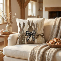 Easter Throw Pillow Cover Linen Soft Decorative Square Throw Pillow Case for Living Room, Sofa, Bed, Easter Home Decor, 45 x 45 cm