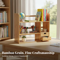 Expandable Book Rack Space Saving Expandable Shelf Easy Assembly for Study Desk